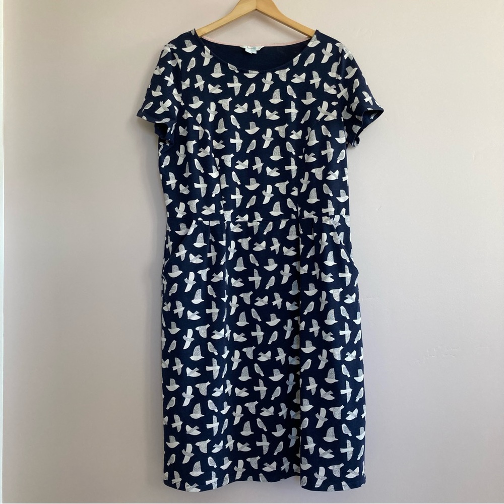 Boden Phoebe Dress 16L in Navy
